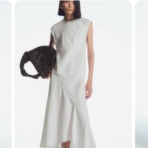 COS White Draped Asymmetric Maxi Dress New With Tags